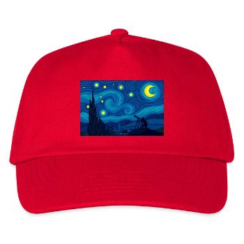 La Nuit (scrutée) - Casquette de baseball Enfant - rouge - Devant