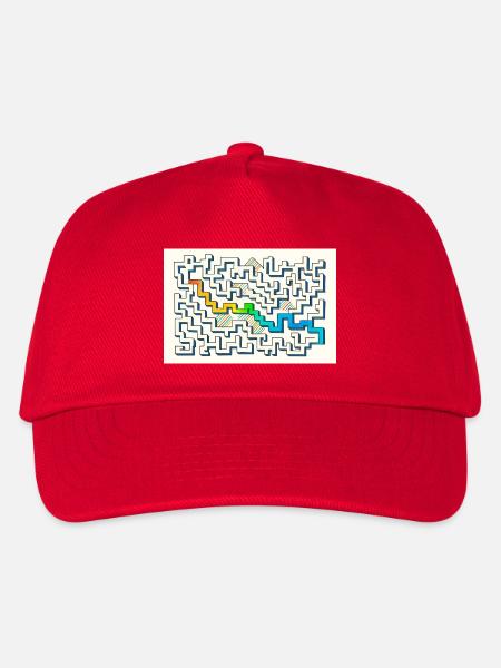 Follow the Path - Kids’ Baseball Cap - red