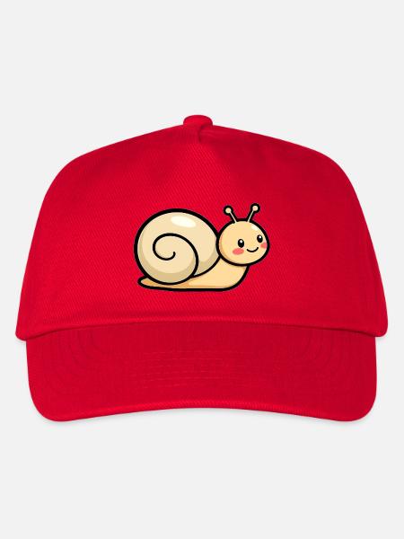 Schnecke - Kinder Basecap - Rot