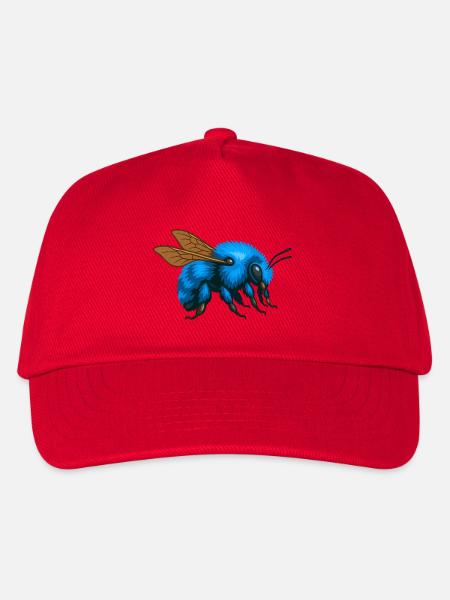 Blaue Hummel rechts - Kinder Basecap - Rot