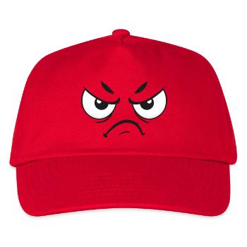 Hungriges Gesicht - Kinder Basecap - Rot - Vorne