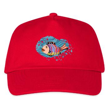 fish - Kids’ Baseball Cap - red - Front