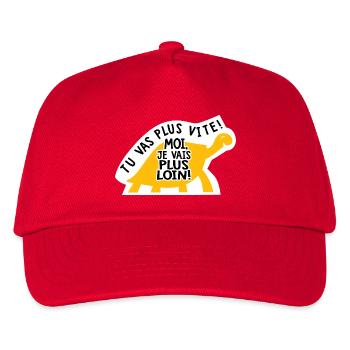 lustiger_Humor_Sarkasmus_Aufkleber_Campingwagen_Van_ - Kinder Basecap - Rot - Vorne