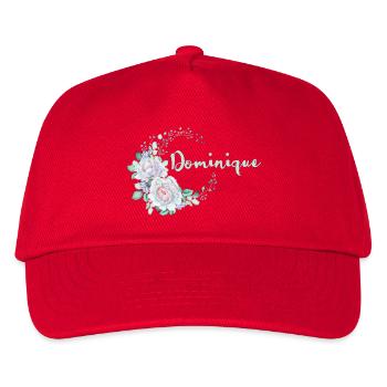 For Dominique - Kids’ Baseball Cap - red - Front