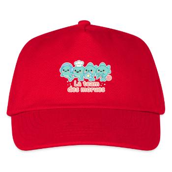 The team of cod nautical mascots - Kids’ Baseball Cap - red - Front