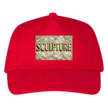 Stone Sculpted Letters - Kids’ Baseball Cap - red - Front