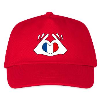 Frankreich - Ich liebe Frankreich -_ma_patrie - Kinder Basecap - Rot - Vorne