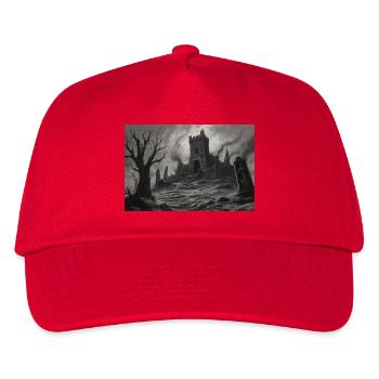 Landscape of a ruined medieval castle - Kids’ Baseball Cap - red - Front