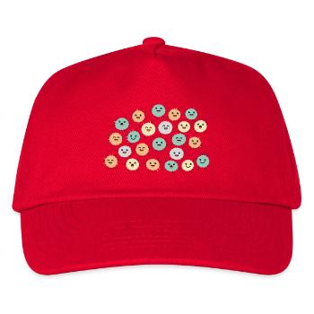 Kawaii Mikro-Kugeln Muster - Kinder Basecap - Rot - Vorne