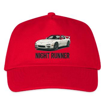 Nachtläufer Sportwagen - Kinder Basecap - Rot - Vorne