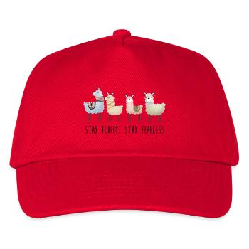 Reste duveteux, reste intrépide Alpaga - Casquette de baseball Enfant - rouge - Devant
