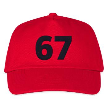 67 speaks youth language - Kids’ Baseball Cap - red - Front