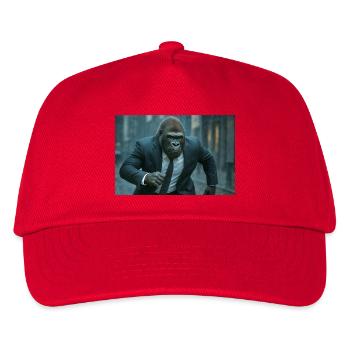 Business gorilla in the rain - Kids’ Baseball Cap - red - Front