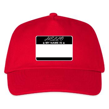 Hallo, mein Name ist - Kinder Basecap - Rot - Vorne