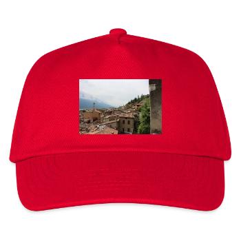 Blick auf Limone - Kinder Basecap - Rot - Vorne