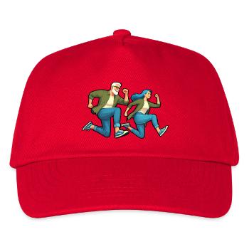 Vivre avec le diabète - Couple noir contourné - Casquette de baseball Enfant - rouge - Devant