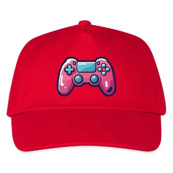Gamer, Videospiel-Leidenschaft, Gamepad - Kinder Basecap - Rot - Vorne