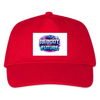 Reboot the Future Neon - Kinder Basecap - Rot - Vorne