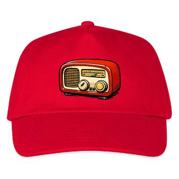 Red retro radio illustration - Kids’ Baseball Cap - red - Front