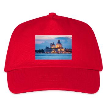 Santa Maria della Salute in Venice in the evening - Kids’ Baseball Cap - red - Front