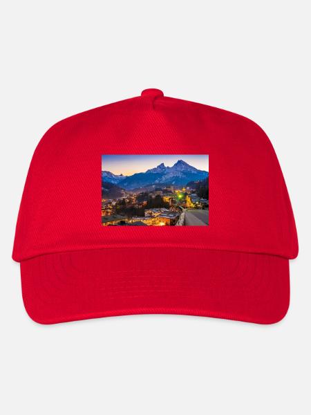 Berchtesgaden mit Watzmann - Kinder Basecap - Rot