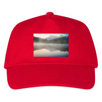 Brouillard matinal au bord du lac calme - Casquette de baseball Enfant - rouge - Devant
