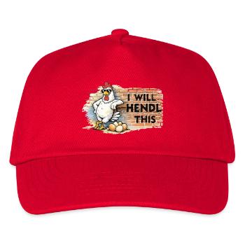 Poule graffiti en disant JE VAIS FAIRE ÇA - Casquette de baseball Enfant - rouge - Devant