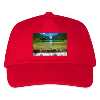 Lac Dobbiaco dans les Dolomites - Casquette de baseball Enfant - rouge - Devant