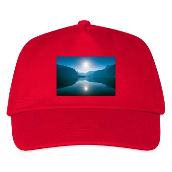 Reflecting mountain lake Lake Hallstatt - Kids’ Baseball Cap - red - Front