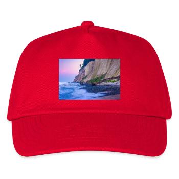 Chalk coast on the island of Rügen in the evening - Kids’ Baseball Cap - red - Front
