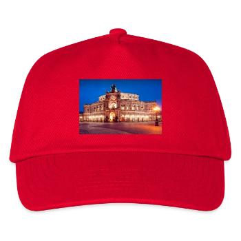 Semperoper de Dresde en soirée - Casquette de baseball Enfant - rouge - Devant