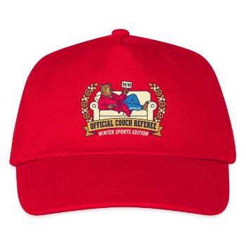 Offizieller Couch Schiedsrichter Bär - Kinder Basecap - Rot - Vorne