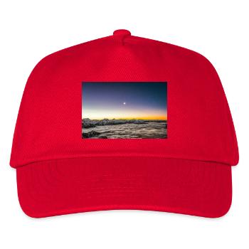 Moonrise Above A Sea Of Clouds At Dawn - Kids’ Baseball Cap - red - Front