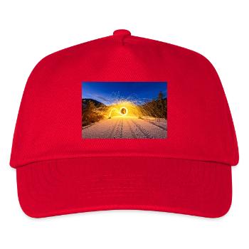 Flaming Steel Wool	 - Kids’ Baseball Cap - red - Front