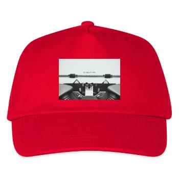 One Page At A Time Typewriter Design - Kids’ Baseball Cap - red - Front