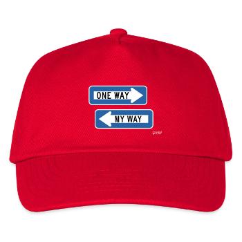 One Way vs My Way Sign Duo - Kids’ Baseball Cap - red - Front