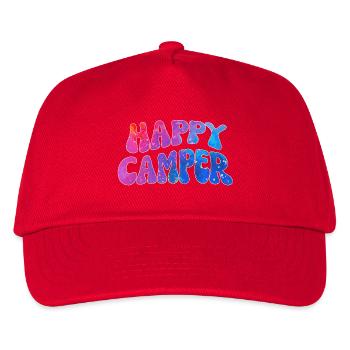 Happy Camper Farbenspiel lettering - Kids’ Baseball Cap - red - Front