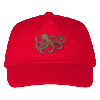 Pieuvre avec perle d’amour rouge - Casquette de baseball Enfant - rouge - Devant