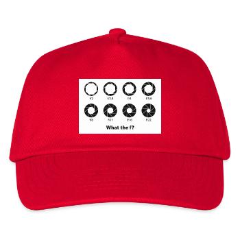 Aperture Icons: What the f? - Kids’ Baseball Cap - red - Front