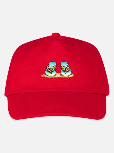 Blue Pretzel Bow Beach Flip-Flops - Kinder Basecap - Rot
