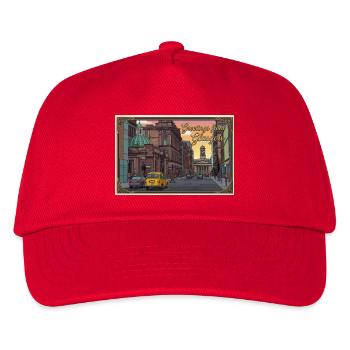 Glasgow Vintage-Straßenszene - Kinder Basecap - Rot - Vorne