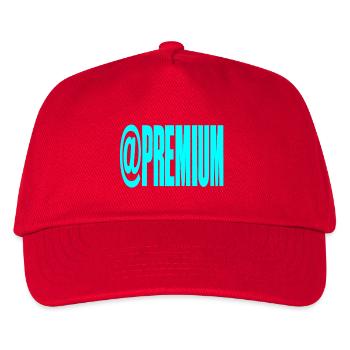 Neon @PREMIUM Text Logo - Kids’ Baseball Cap - red - Front