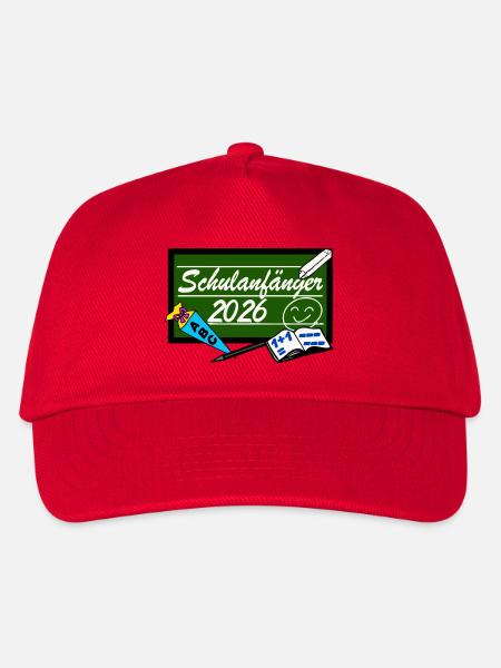 Schulanfänger 2026 - erster Schultag - Kinder Basecap - Rot