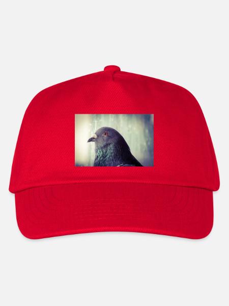 Irisierende Taubenporträt - Kinder Basecap - Rot