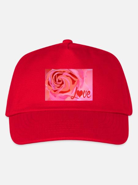 Rosenliebe Farbexplosion Love - Kinder Basecap - Rot