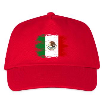 Mexiko Flagge used - Kinder Basecap - Rot - Vorne