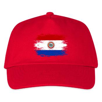 Paraguay Flagge used - Kinder Basecap - Rot - Vorne