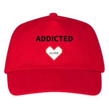Pixel Heart to Love - Casquette de baseball Enfant - rouge - Devant
