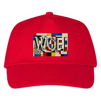 Art géométrique mondrien - Casquette de baseball Enfant - rouge - Devant