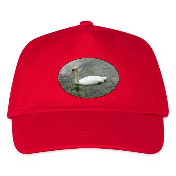 Un cygne nageant. - Casquette de baseball Enfant - rouge - Devant